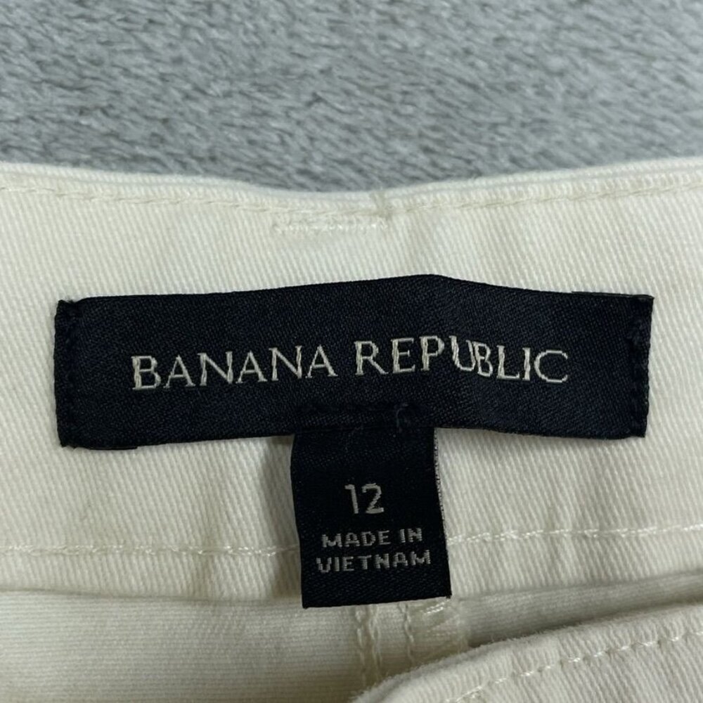 Banana Republic Womens Pleat Front Shorts Size 12 Tan Cotton Blend a1542 - Picture 3 of 7